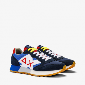 Sneakers Sun68 Jaki Tricolors - Navy Blue Royal