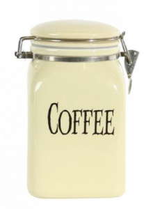 B&B Barattolo caffè in cermica colore crema cm. 12x12x21 CF2243C