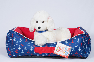 Croci Cooling Bed
Croci cuccia morbida con
cuscino per cani refrigerante
fantasia ancore blu rossa e bianca
60x45x18 cm