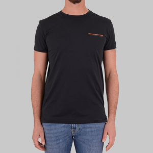 T-shirt oxford da uomo RRD 23161 10NERO-A4