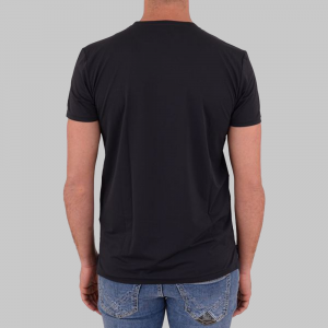 T-shirt oxford da uomo RRD 23161 10NERO-A4