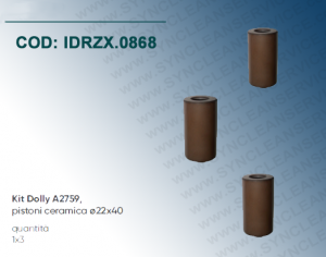 Kit A2759 ​​​​​​​(cod: KIT 2759) IDROBASE valido per pompe RK 21.10 C, RK 21.10 N, RK 21.15 H C ANNOVI REVERBERI, composto da pistoni ceramica ø22x40