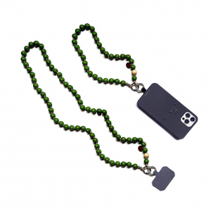 PERLiNO bracciale (50 cm) o collana (120 cm) porta smartphone verde