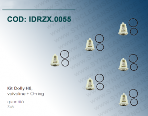 Kit H8 (cod: 1.099-874.0 /260002) IDROBASE valido per pompe HC650L, HC650R, HC800 (Hawk) composto da valvoline + O-ring