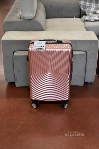 Trolley Suitcase Pink Effect Carbon New Medium