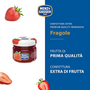 Confettura Extra di Fragole Monodose Menz & Gasser 48 vasetti per 28 gr