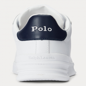 Sneakers Polo Ralph Lauren Heritage Court II in Pelle - Bianco Blue