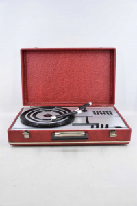 Record-player Briefcase Grandprixyears 60 Color Red Working (from Change Belt)