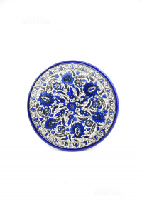 Keramikplatte Blau Weiß 22.5 Cm