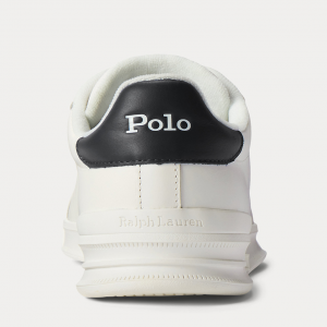 Sneaker Polo Ralph Lauren Heritage Court II in Pelle - White Black