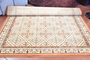 Wool Carpet Beige Brown 200x300 Cm Mongolia