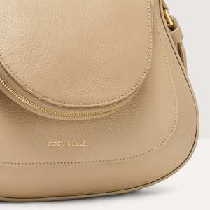 Borsa a Mano Coccinelle Sole Small in Pelle - Toasted