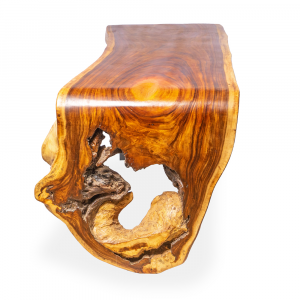  Tavolo #CH18 in legno di suarn con gamba radica e ferro #1380ID2500