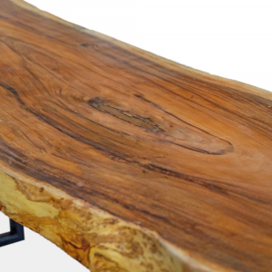 Tavolo bar #CH15 in legno di suarn con gamba radica e ferro #1382ID4850
