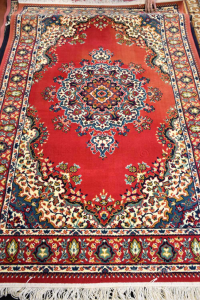 Carpet Libeccio Red White Blue,faded Defect 140x220 Cm