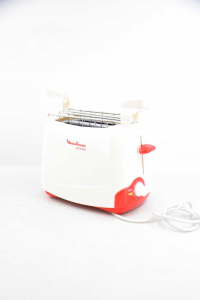 Toaster Elektrisch Moulinexprincipio Weiß Rot 450-540 W