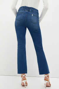 Eco-sustainable cropped jeans