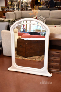 Mirror With Frame Wood White Per Drawer 100x110 Cm