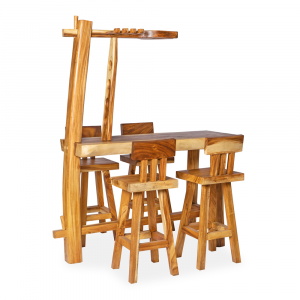 Set tavolo bar con sgabelli (IC00483) - Il Giardino di Legno