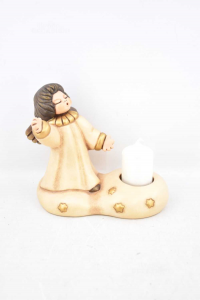 Object Ceramic Thun Small Angel Holder Candle 18x16x13 Cm