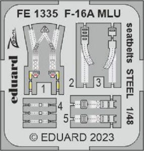 F-16A MLU seatbelts STEEL 1/48