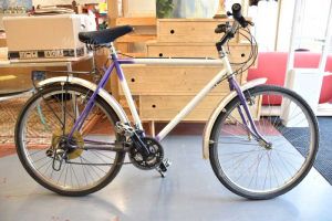 Bike Adult White Purple (brake Behind To Fix)