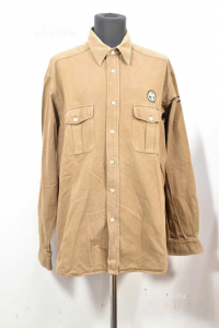 Shirt Man Napapijiri Brown Light Size L