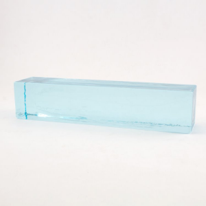 Turquoise brick sestino block in Murano glass