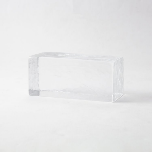Blocco sestino piccolo in vetro di Murano trasparente