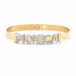 2MUCH Jewels Bracciale Componibile Basic - Gold nome Monica