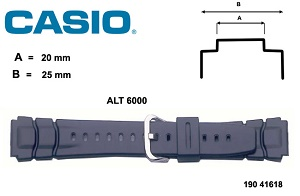CINTURINO CASIO ALT-6000, ALT-6100 ANSA 20mm
-ORIGINALE-