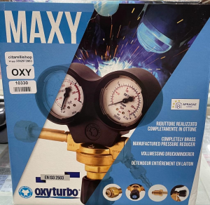 RIDUTTORE DI PRESSIONE CON MANOMETRO MAXY OXY Made in Italy