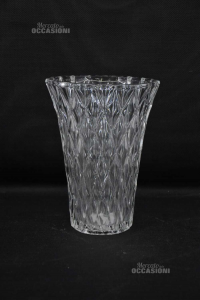 Glass Vase Holder Flowers Fantasy Rhombuses 25 Cm Height