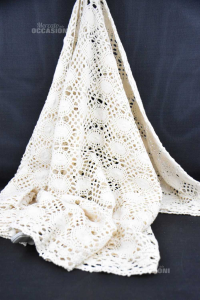Tablecloth Round Hand Made Crochet Beige 150 Cm