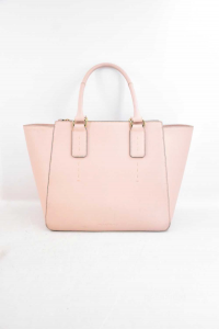 Bag Woman Pink Penny Black Faux Leather 30x26x16 Cm