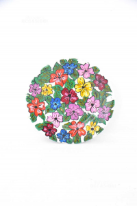 Flach Keramik Richard Ginori Handbemalt Blumen 20 Cm