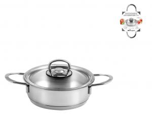 Kitchara pentole in acciaio INOX spazzolato, 10 pezzi in acciaio INOX  18/10, 5 ply : : Casa e cucina