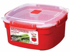 SISTEMA Cuocivapore Quadro Microwave Rosso Lt 2,4