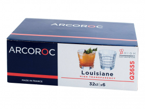 ARC Louisiane Set 6 Bicchieri, Vetro, Cl32