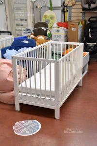 Kinderbett Per Bi9mbi Ikea Weiß Mit Matrassino Und Stoßstange