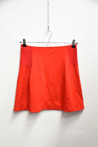 Skirt Woman Penny Black Red Size 42