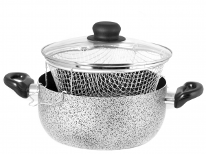 HOMe Casseruola Ovale Antiaderente Con Coperchio Salt N'Pepper Cm 32