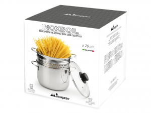 INOXPRAN Cuocipasta Inoxboil Con Cestello In Acciaio Inox Cm 26