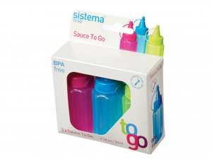 SISTEMA Set 3 Bottiglie In Polipropilene To Go Ml 35