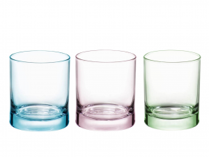 Bicchiere Iride Bormioli Set 3 Bicchieri Acqua Tavola Vetro Colorato -  Casalinghi Esposito