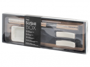 Sushi Box 9 Pezzi In Ardesia E Bambu' Cm9x28