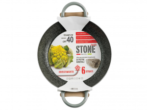 HOMe Tegame Antiaderente 2 Manici Family Stone In Alluminio Cm 40