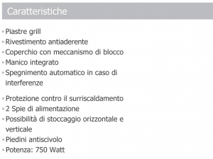 Tostiera Elettrica Piastra Grill 750w