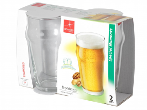 Confezione 2 Bicchieri In Vetro Nonix Birra Cl58