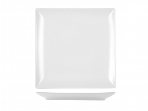 Piatto Boston Quadrato In Stoneware, 24x24 Cm, Bianco